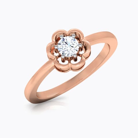 Eden Floret Solitaire Ring Solitaire Rings 14 Karat Rose Gold Eden Floret Solitaire Ring