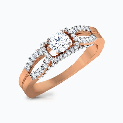 Tiana Nexus Solitaire Ring Solitaire Rings 14 Karat Rose Gold Tiana Nexus Solitaire Ring