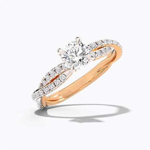 Kiara Hearts & Arrows Solitaire Ring Solitaire Rings 18 Karat Rose Gold Kiara Hearts & Arrows Solitaire Ring
