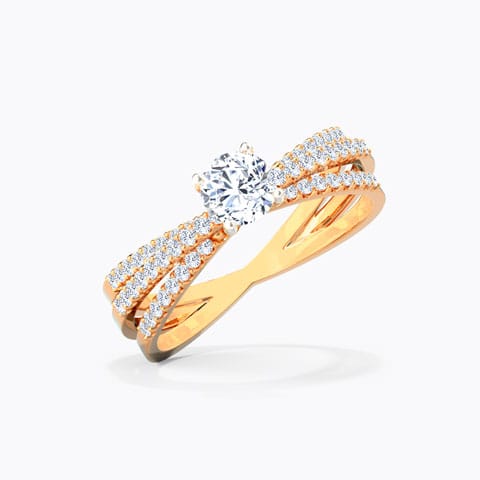 Serene Streaks Solitaire Ring Solitaire Rings 18 Karat Rose Gold Serene Streaks Solitaire Ring