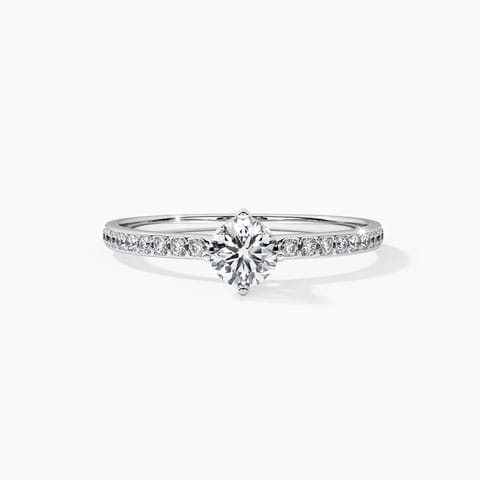 Selena Enticing Solitaire Ring Solitaire Rings 18 Karat White Gold Selena Enticing Solitaire Ring