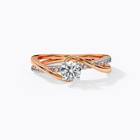 Tia Twine Solitaire Ring Solitaire Rings 18 Karat Rose Gold Tia Twine Solitaire Ring