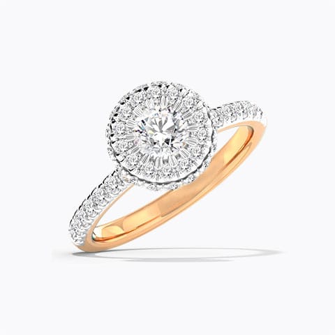 Anika Hearts & Arrows Solitaire Ring Solitaire Rings 14 Karat Rose Gold Anika Hearts & Arrows Solitaire Ring