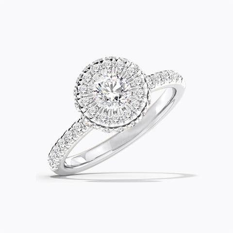Anika Hearts & Arrows Solitaire Ring Solitaire Rings 18 Karat White Gold Anika Hearts & Arrows Solitaire Ring