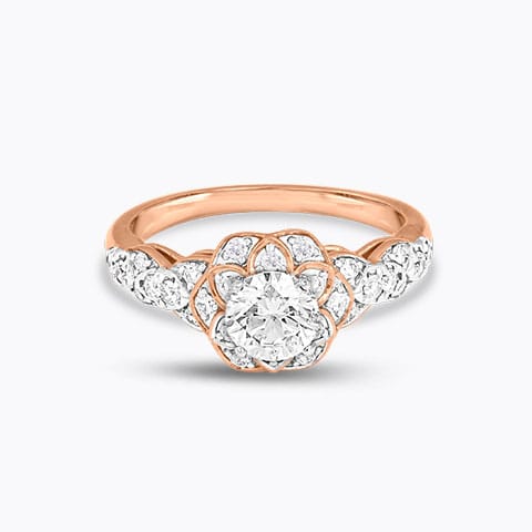 Elle Enhanced Solitaire Ring Solitaire Rings 18 Karat Rose Gold Elle Enhanced Solitaire Ring