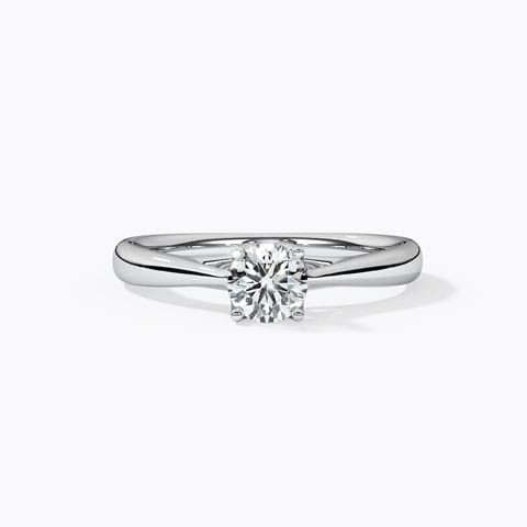 Lambent Solitaire Ring Solitaire Rings 18 Karat White Gold Lambent Solitaire Ring