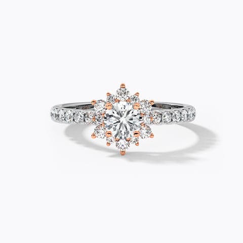 Triumph Solitaire Ring Solitaire Rings 18 Karat Two Tone Gold Triumph Solitaire Ring