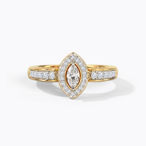 Perla Solitaire Ring Solitaire Rings 18 Karat Yellow Gold Perla Solitaire Ring