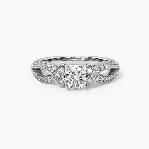 Rise Solitaire Ring Solitaire Rings 18 Karat White Gold Rise Solitaire Ring