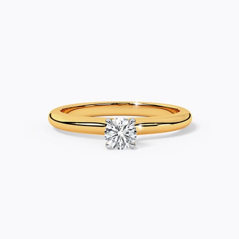Sette Solitaire Ring Solitaire Rings 18 Karat Yellow Gold Sette Solitaire Ring