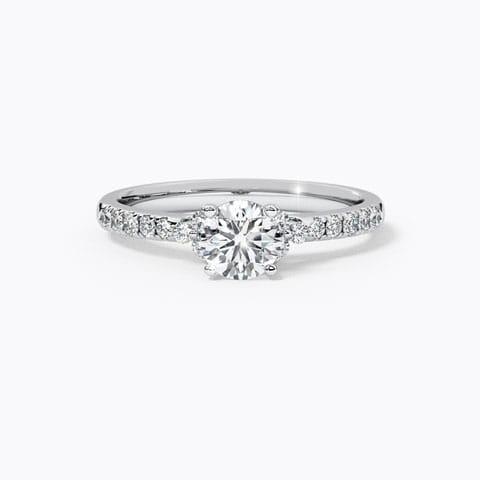 Mud Solitaire Ring Solitaire Rings 18 Karat White Gold Mud Solitaire Ring