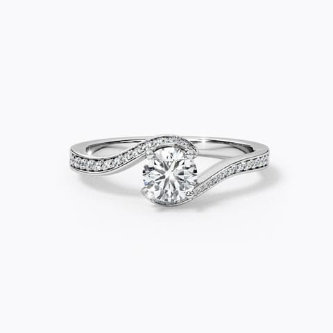 Coz Solitaire Ring Solitaire Rings 18 Karat White Gold Coz Solitaire Ring