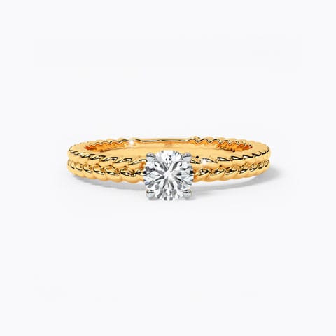 Mold Solitaire Ring Solitaire Rings 18 Karat Yellow Gold Mold Solitaire Ring