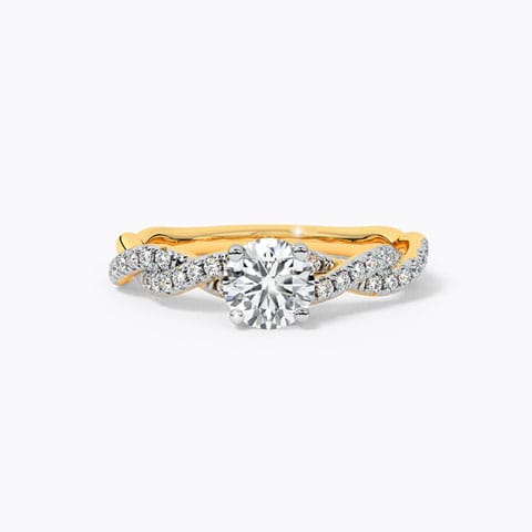 Sui Solitaire Ring Solitaire Rings 18 Karat Yellow Gold Sui Solitaire Ring