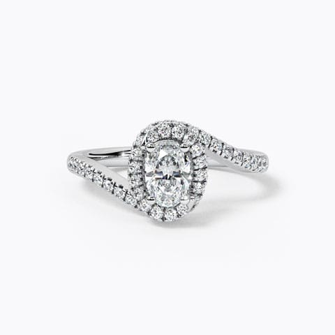 Oro Diamond Solitaire Ring Solitaire Rings 18 Karat White Gold Oro Diamond Solitaire Ring
