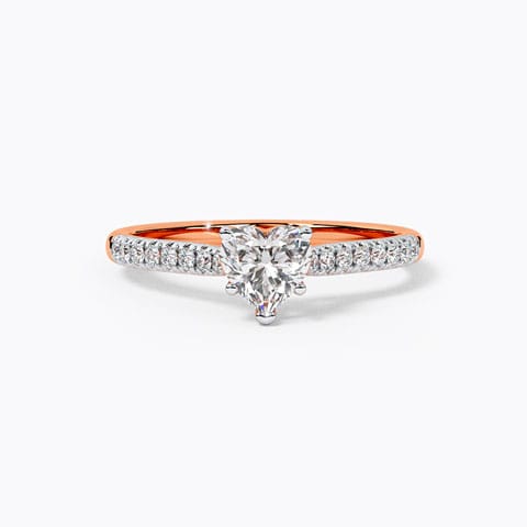 Hezzo Diamond Solitaire Ring Solitaire Rings 18 Karat Rose Gold Hezzo Diamond Solitaire Ring