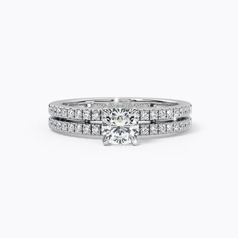 Cuzz Diamond Solitaire Ring Solitaire Rings 18 Karat White Gold Cuzz Diamond Solitaire Ring