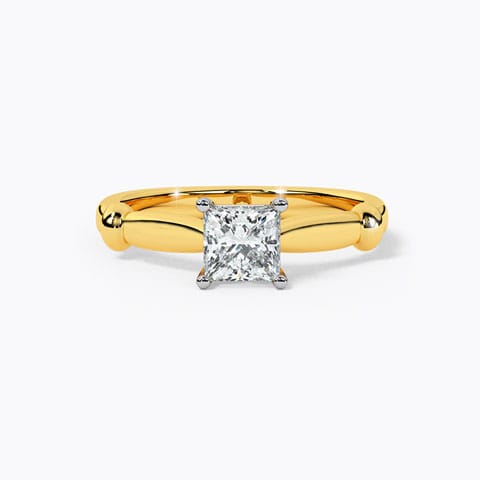 Prin Diamond Solitaire Ring Solitaire Rings 18 Karat Yellow Gold Prin Diamond Solitaire Ring