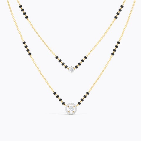 Tanaya Solitaire Mangalsutra Solitaire Mangalsutra 18 Karat Yellow Gold Tanaya Solitaire Mangalsutra