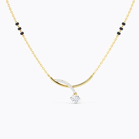 Saira Solitaire Mangalsutra Solitaire Mangalsutra 18 Karat Yellow Gold Saira Solitaire Mangalsutra