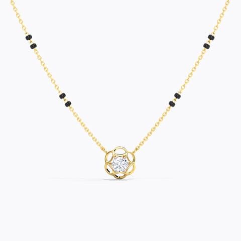 Sahana Solitaire Mangalsutra Solitaire Mangalsutra 18 Karat Yellow Gold Sahana Solitaire Mangalsutra