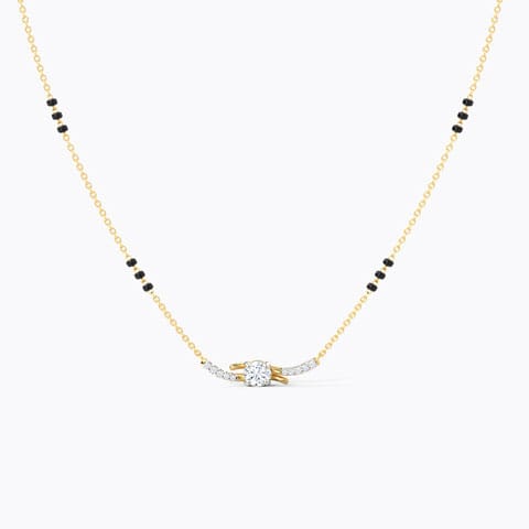 Soha Solitaire Mangalsutra Solitaire Mangalsutra 18 Karat Yellow Gold Soha Solitaire Mangalsutra