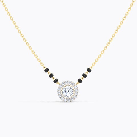 Riah Solitaire Mangalsutra Solitaire Mangalsutra 18 Karat Yellow Gold Riah Solitaire Mangalsutra