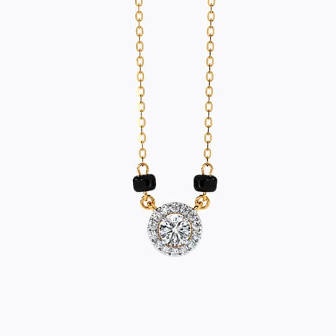 Aster Solitaire Mangalsutra Solitaire Mangalsutra 18 Karat Yellow Gold Aster Solitaire Mangalsutra