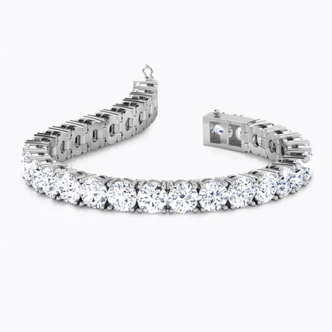 Infinity Solitaire Tennis Bracelet Solitaire Bracelets 18 Karat White Gold Infinity Solitaire Tennis Bracelet