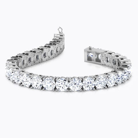 Mystique Solitaire Tennis Bracelet Solitaire Bracelets 18 Karat White Gold Mystique Solitaire Tennis Bracelet