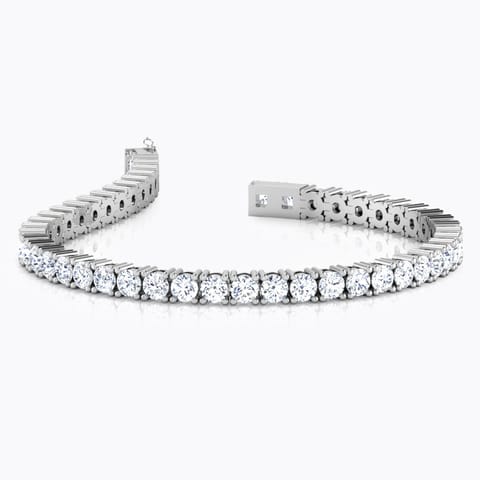 Heavenly Solitaire Tennis Bracelet Solitaire Bracelets 18 Karat White Gold Heavenly Solitaire Tennis Bracelet