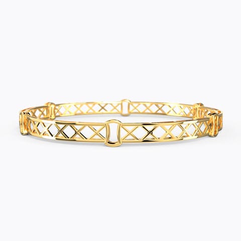 Chloe Criss-Cross Gold Bangle Gold Bangles 18 Karat Yellow Gold Chloe Criss-Cross Gold Bangle