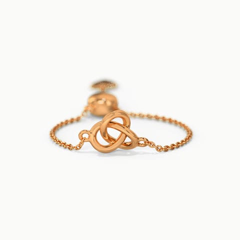 Loop and Heart Gold Flexi Ring Gold Adjustable Rings 14 Karat Rose Gold Loop and Heart Gold Flexi Ring