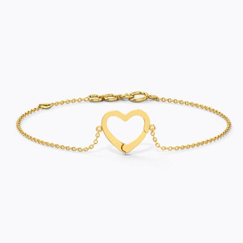 Amore Charm Holder Gold Bracelet Gold Charm Builders 14 Karat Yellow Gold Amore Charm Holder Gold Bracelet