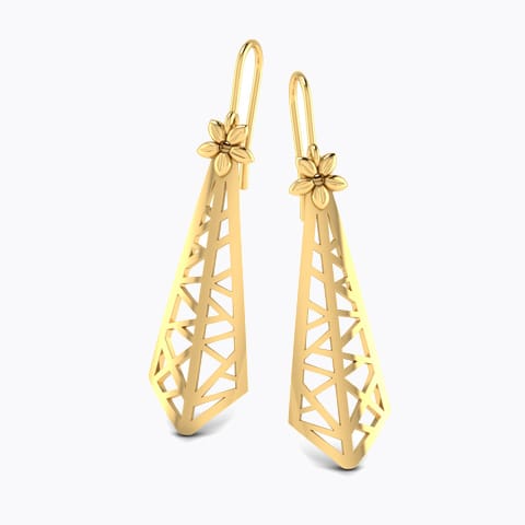 Cone Drop Gold Earrings Gold Earrings 18 Karat Yellow Gold Cone Drop Gold Earrings