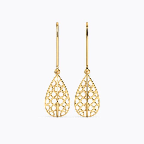Olinda Drop Gold Earrings Gold Earrings 18 Karat Yellow Gold Olinda Drop Gold Earrings