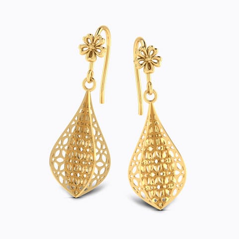 Verve Drop Gold Earrings Gold Earrings 18 Karat Yellow Gold Verve Drop Gold Earrings