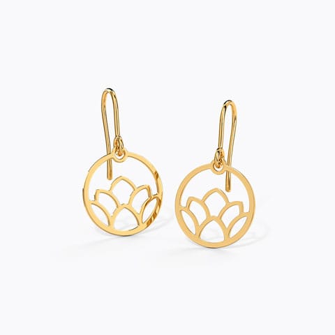 Clairette Gold Drop Earrings Gold Earrings 18 Karat Yellow Gold Clairette Gold Drop Earrings