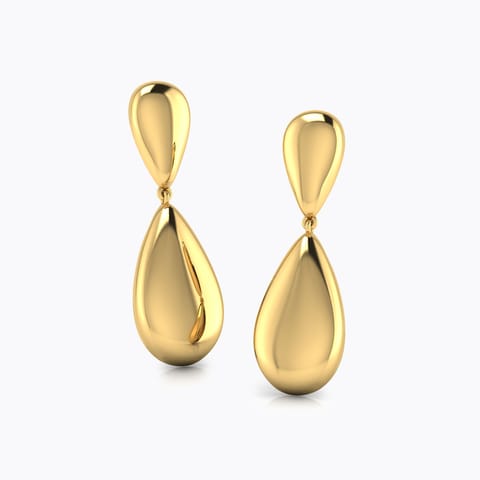 Jackie Geometric Gold Drop Earrings Gold Earrings 18 Karat Yellow Gold Jackie Geometric Gold Drop Earrings