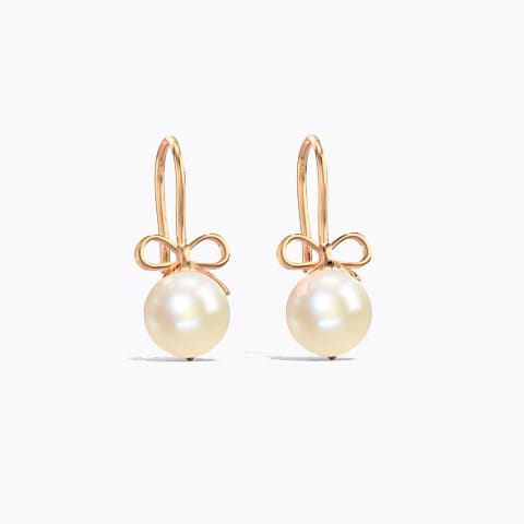Adagio Pearl Drop Earrings Gold Earrings 18 Karat Rose Gold Adagio Pearl Drop Earrings