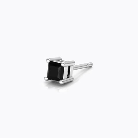 Cedric Gemstone Stud for Men Gold Earrings 18 Karat White Gold Cedric Gemstone Stud for Men