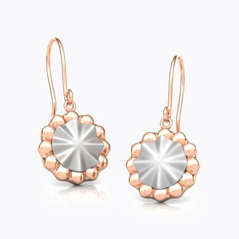 Siya Bloom Gold Drop Earrings Gold Earrings 14 Karat Two Tone Gold Siya Bloom Gold Drop Earrings