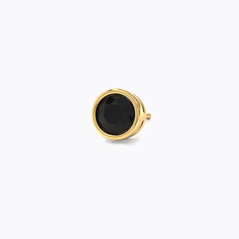 Zayn Gemstone Stud for Men Gold Earrings 14 Karat Yellow Gold Zayn Gemstone Stud for Men