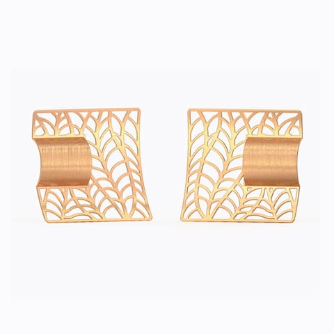 Intricate Quad Gold Stud Earrings Gold Earrings 18 Karat Rose Gold Intricate Quad Gold Stud Earrings