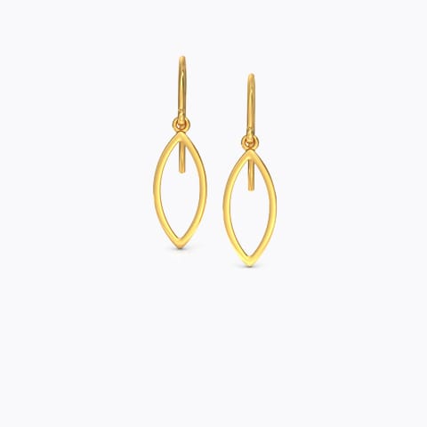 Marquise Gold Drop Earrings Gold Earrings 14 Karat Yellow Gold Marquise Gold Drop Earrings