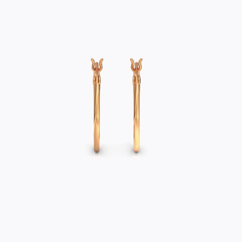 Sleek Gold Hoop Earrings Gold Earrings 14 Karat Rose Gold Sleek Gold Hoop Earrings