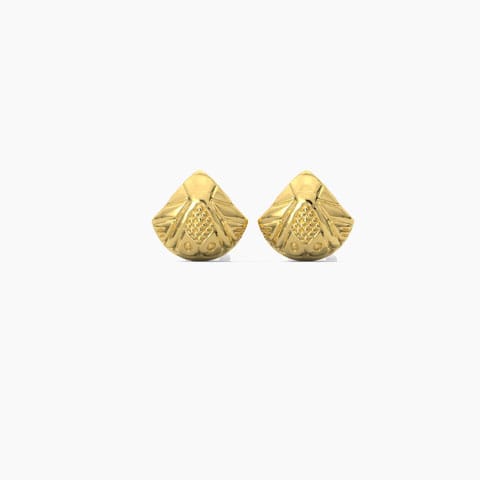 Kavya Classic Gold Stud Earrings Gold Earrings 18 Karat Yellow Gold Kavya Classic Gold Stud Earrings