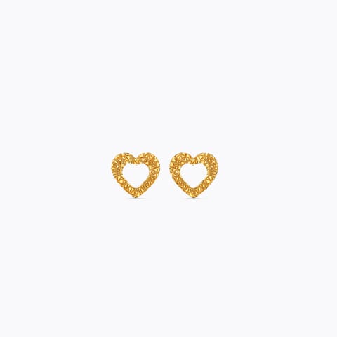 Starry Love Gold Stud Earrings Gold Earrings 14 Karat Yellow Gold Starry Love Gold Stud Earrings