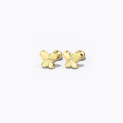 Flutter Beam Kids' Gold Earrings Gold Earrings 14 Karat Yellow Gold Flutter Beam Kids' Gold Earrings