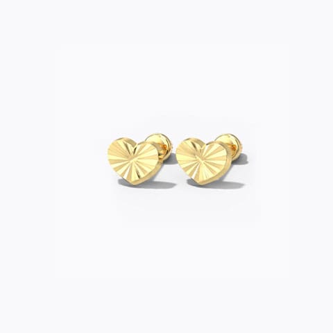 Love Beam Kids' Earrings Gold Earrings 14 Karat Yellow Gold Love Beam Kids' Earrings